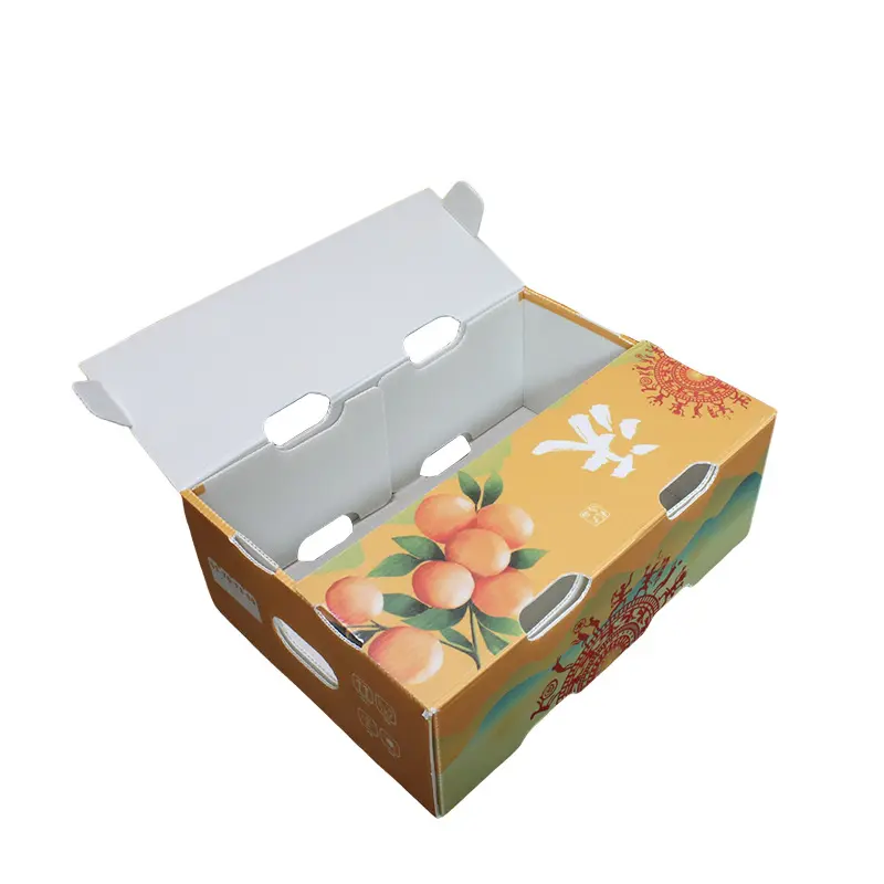 PE水果沃柑周轉透氣(qi)箱防潮(chao)PE水果中(zhong)轉運輸(shu)箱 水果蔬菜展(zhan)示周轉箱