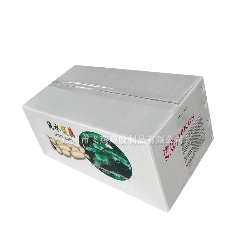加(jia)工(gong)定製(zhi)鈣塑包裝(zhuang)箱蓮藕防潮(chao)PE中(zhong)空闆收納箱 芋頭透氣(qi)鈣塑周轉箱