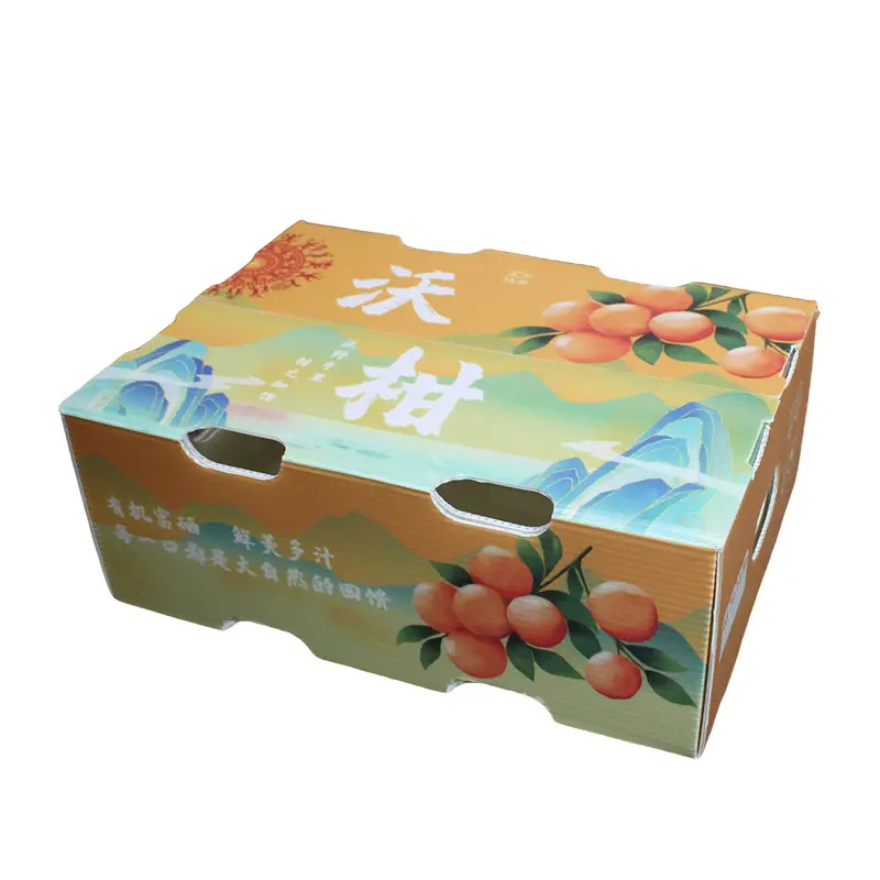 PE水果沃柑周轉透氣(qi)箱防潮(chao)PE水果中(zhong)轉運輸(shu)箱 水果蔬菜展(zhan)示周轉箱
